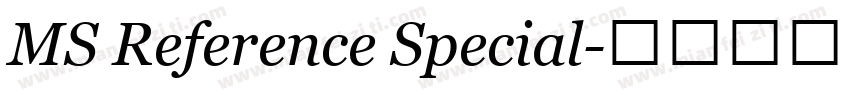 MS Reference Special字体转换